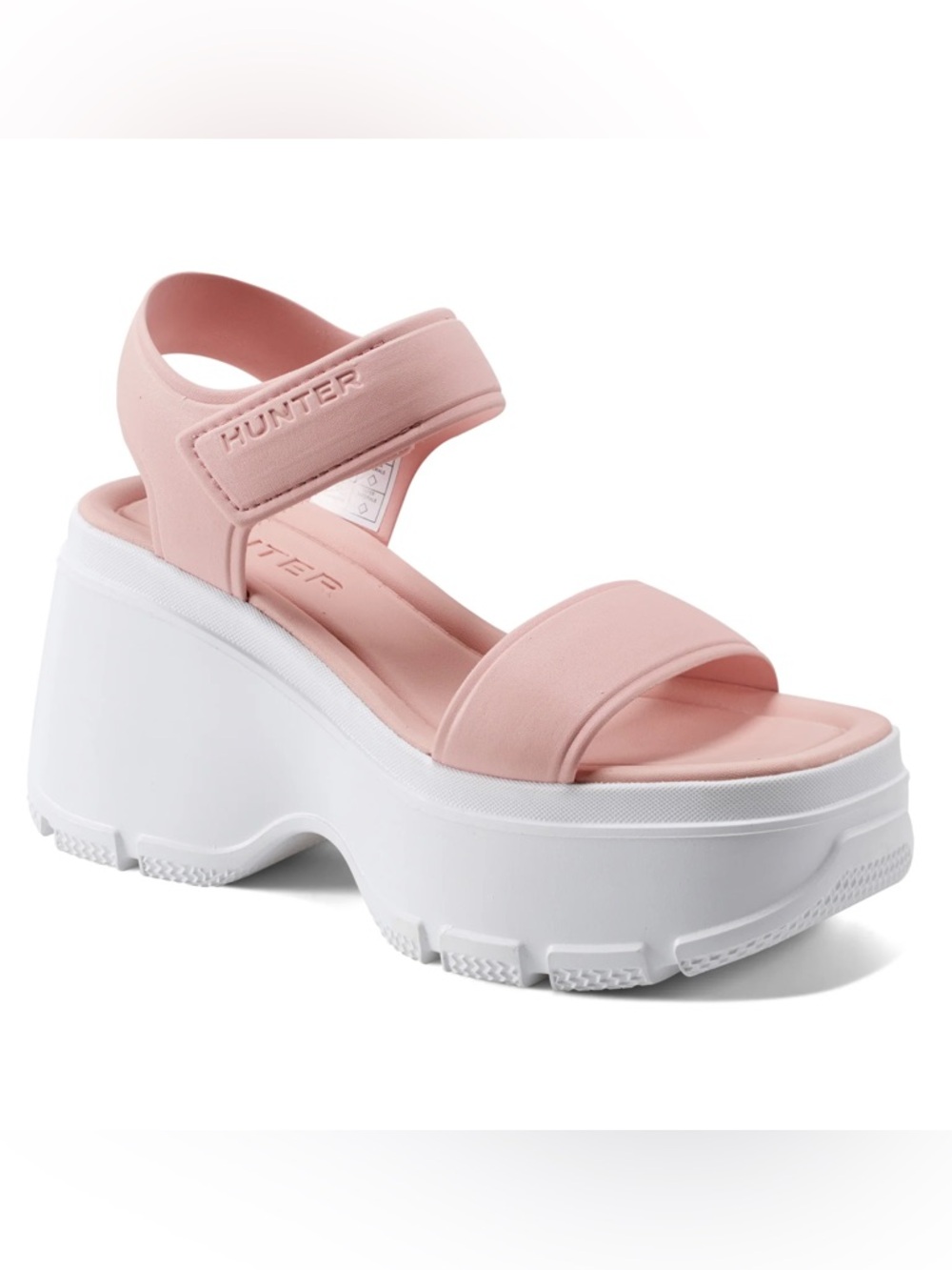 Hunter Abel Pink Platform Slingback Sandals Size 10